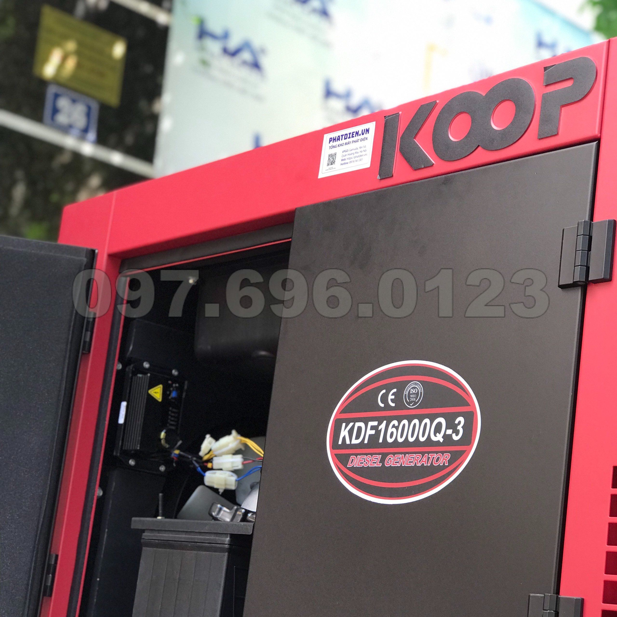 Máy Phát Điện Chạy Dầu 15kVA Koop KDF16000Q 3 Pha