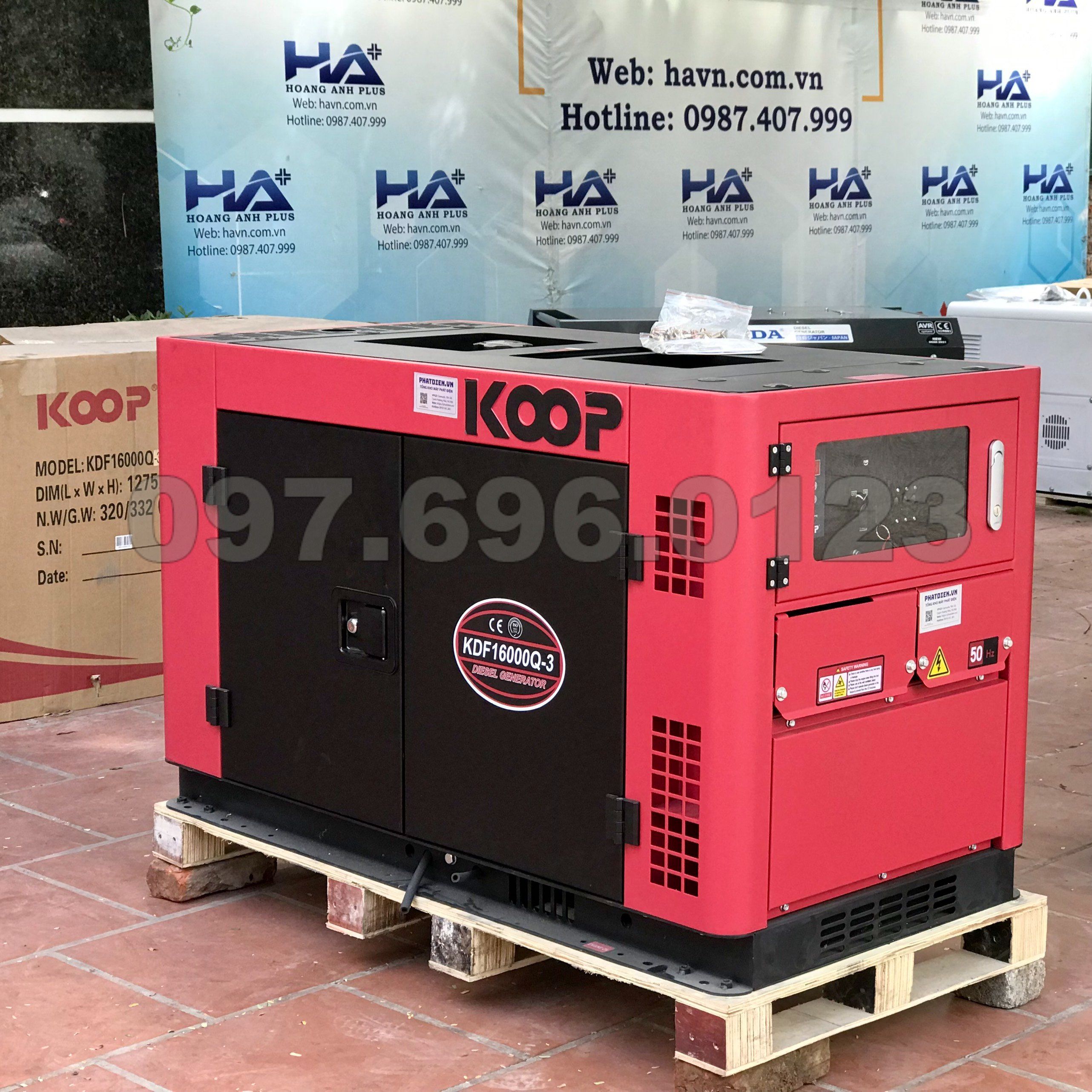 Máy Phát Điện Chạy Dầu 12Kw Koop KDF16000Q 3 Pha