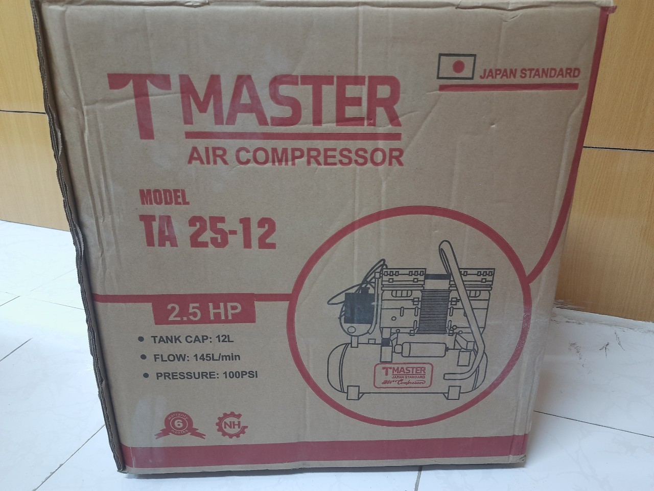 Máy Nén Khí Không Dầu Tmaster 2.5HP 12L TA 25-12