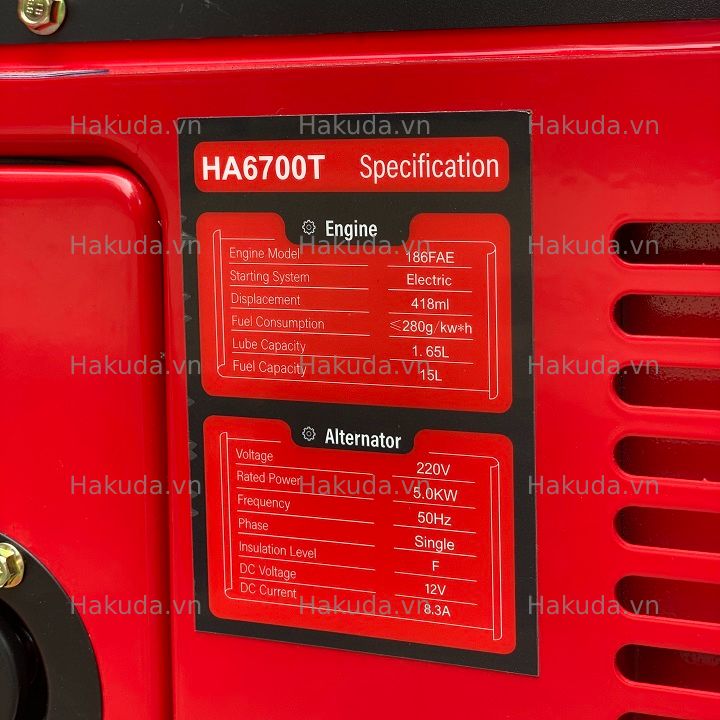 Máy Phát Điện Chạy Dầu Hoàng Anh 5Kw HA6700T