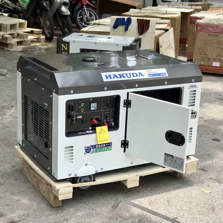 Máy Phát Điện Chạy Dầu 8Kw Hakuda HKD 9900ED Siêu Cách Âm