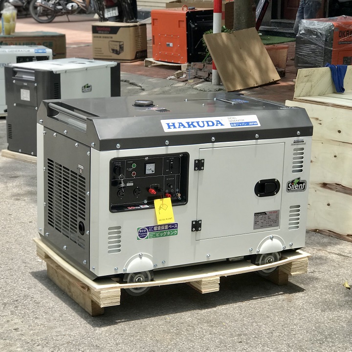 Máy Phát Điện Chạy Dầu 10Kva Hakuda Siêu Cách Âm