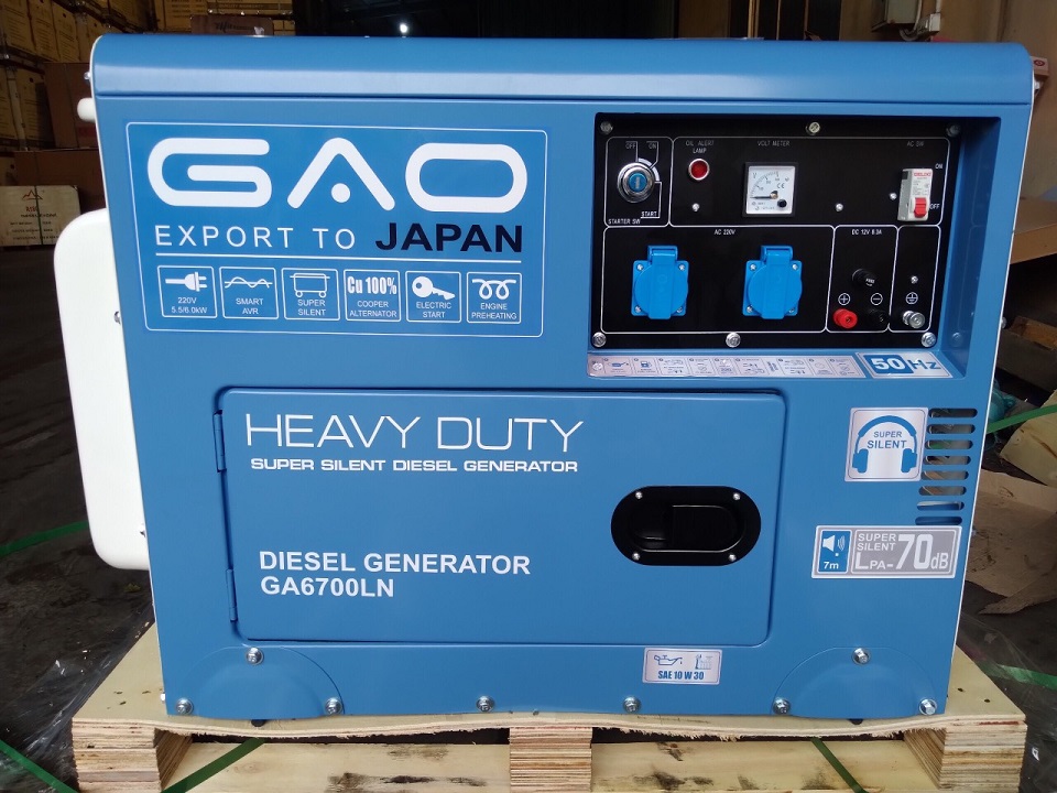 Máy Phát Điện Chạy Dầu 5Kw GAO GA6700LN