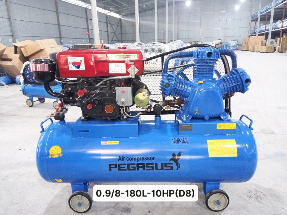 Máy Nén Khí Đầu Nổ Chạy Dầu Pegasus 10HP TM-W-1.0/8-330L