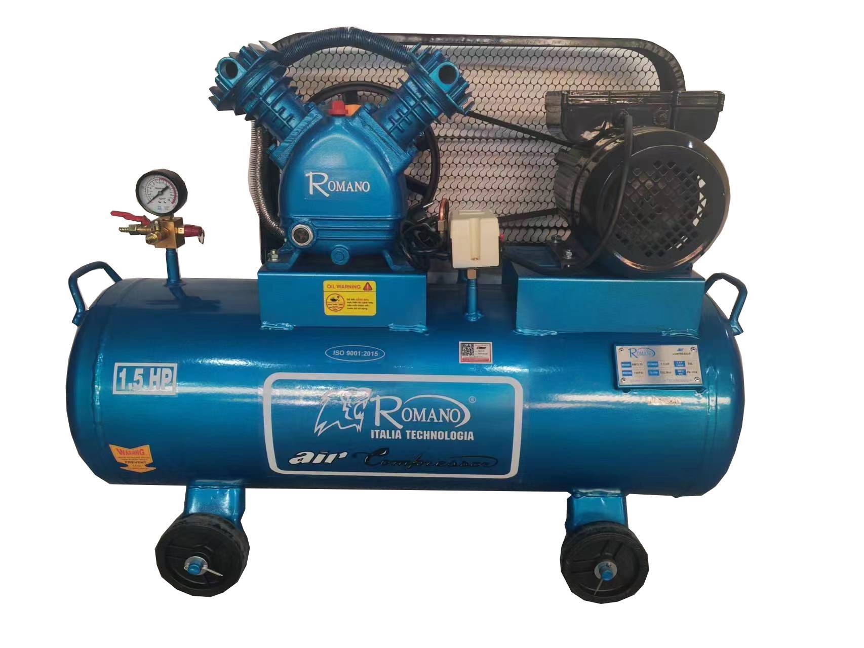 Máy Nén Khí Dây Đai 1.5HP Romano RM15-70 70L