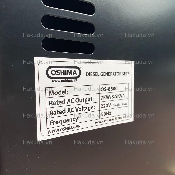 Máy Phát Điện Chạy Dầu 7kw Oshima OS-8500