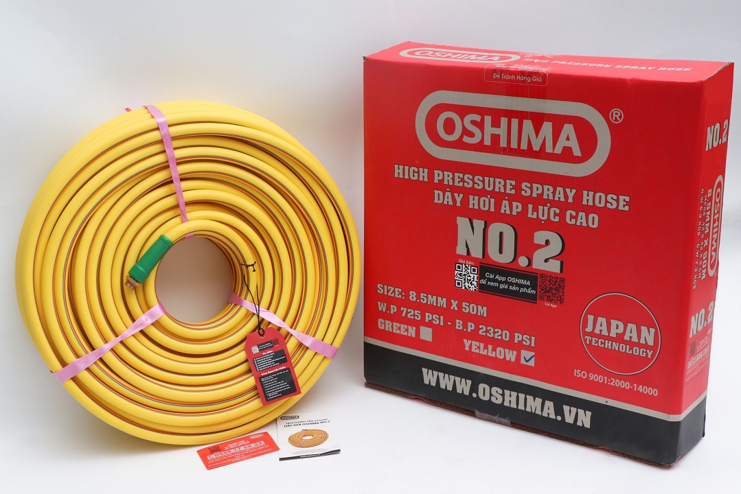Dây Phun Xịt Oshima NO2 8.5mmx50m