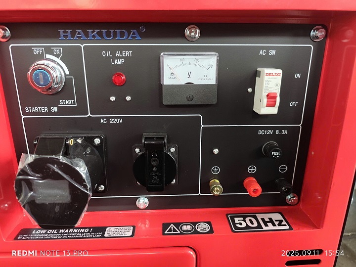 Máy Phát Điện Chạy Dầu 7KW Hakuda HKD7000P1