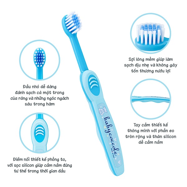 Bàn chải đánh răng cho bé Babycoccol xuất xứ từ Italia.