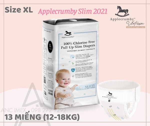 Các loại bỉm Applecrumby slim cho bé