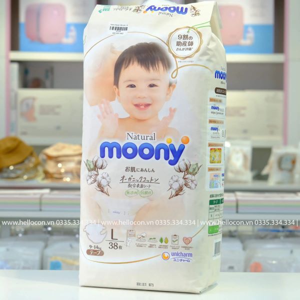 Bỉm Moony trắng - Moony Natural