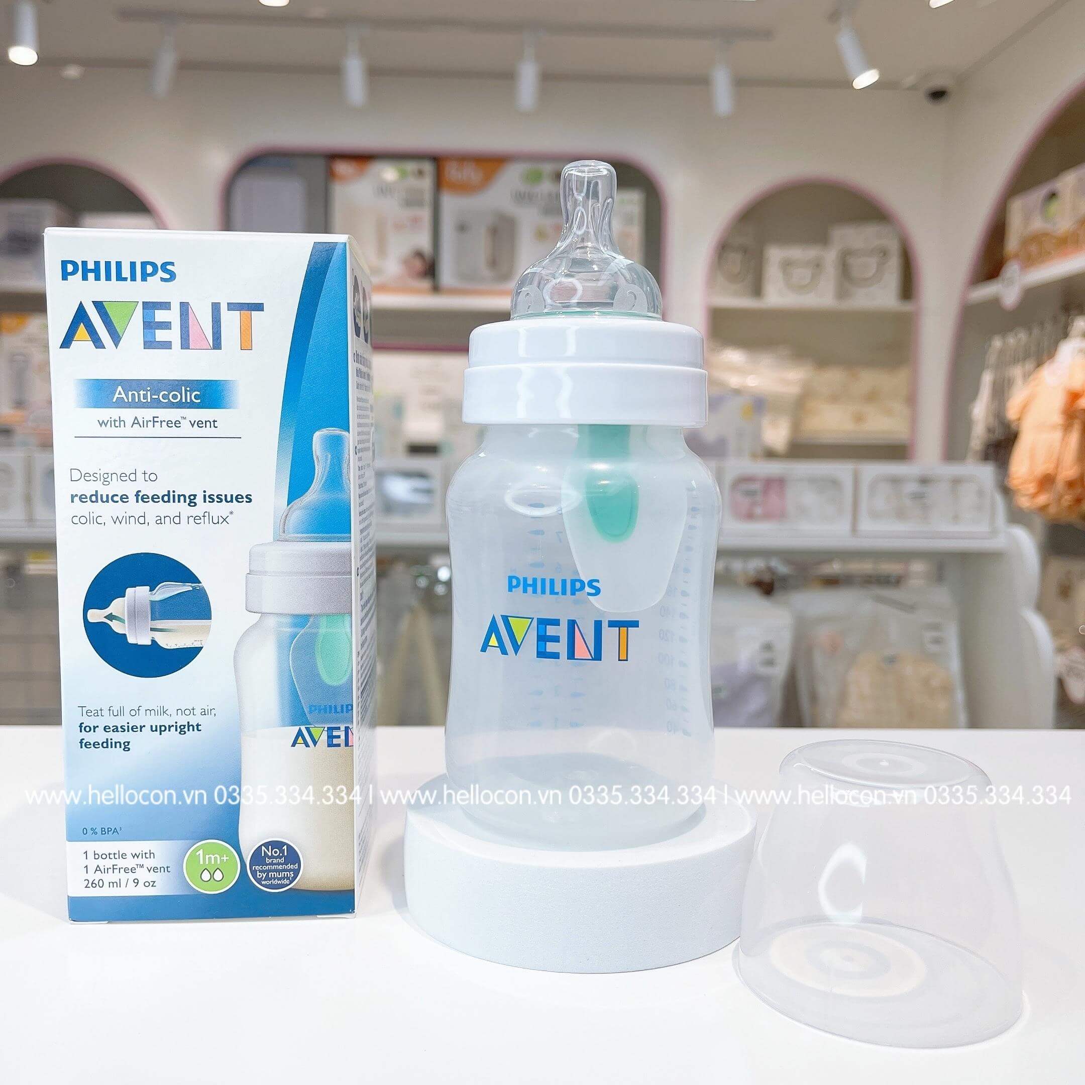 Bình sữa Avent PP có van Airfree 