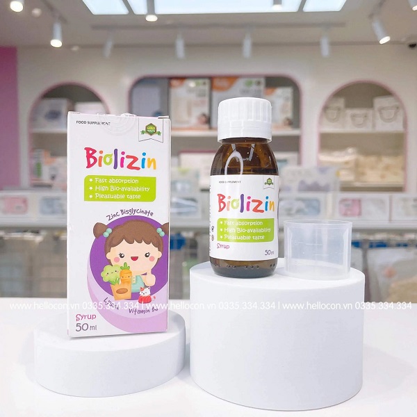 Kẽm Biolizin - Bổ sung Kẽm, Lysine và vitamin B6 cho trẻ từ 3 tháng tuổi