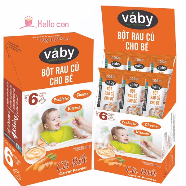 Bột rau củ Vaby cho bé từ 6 tháng tuổi