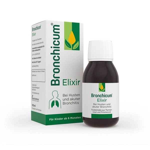 Siro ho Bronchicum Elixir trị viêm phế quản cho trẻ từ 6 tháng