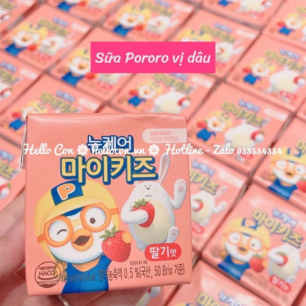 Sữa nước Pororo Daesang Hàn Quốc cho bé 1 tuổi trở lên, 150ml