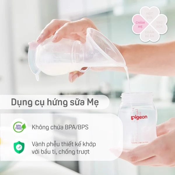 Cốc hứng sữa Pigeon hứng sữa chảy ra khi con bú hoặc hút sữa