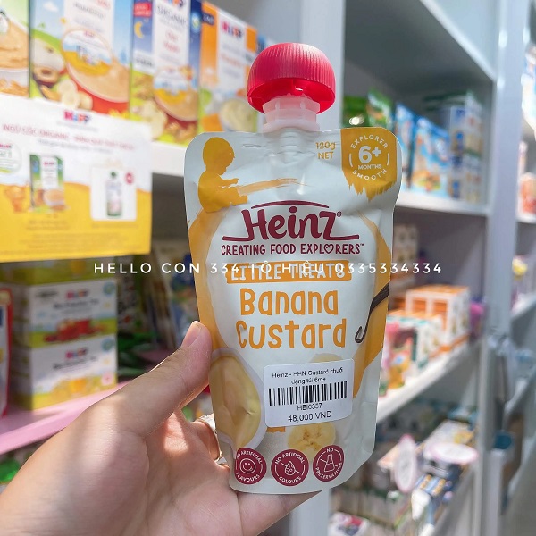 Váng sữa Heinz custard cho bé 6 tháng và 8 tháng