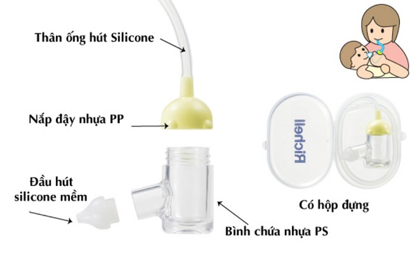 Thiết kế hút mũi Richell thông minh và an toàn