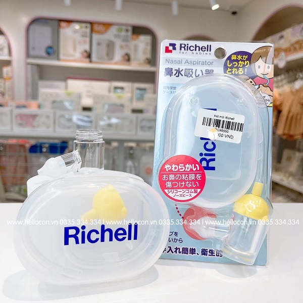 Cách sử dụng hút mũi Richell cho trẻ sơ sinh