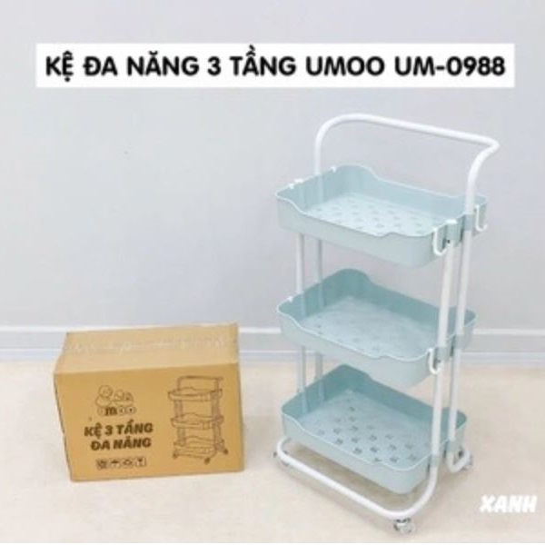 Cách lắp kệ 3 tầng Umoo UM-0988 có bánh xe