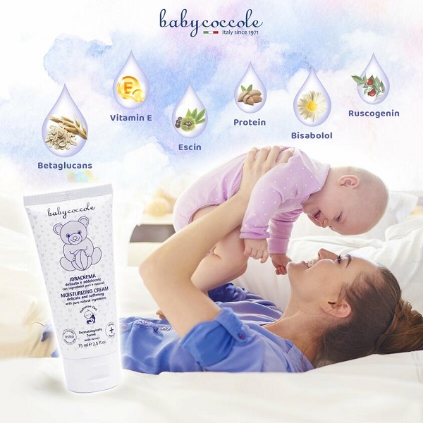 Kem dưỡng ẩm Babycoccole chiết xuất hạnh nhân 75ml cho trẻ từ 0 tháng