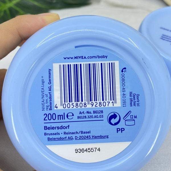 Kem dưỡng ẩm Nivea Baby Soft cho trẻ từ 0 tháng