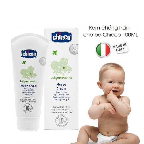 Kem hăm Chicco Nappy Cream 3 tác động 100ml cho bé từ 0 tháng