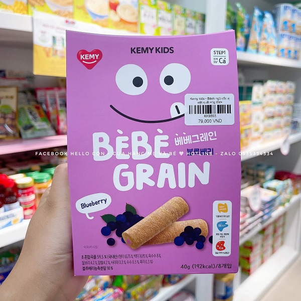 Bánh ngũ cốc Kemy Kids cho bé 8 tháng tập ăn dặm