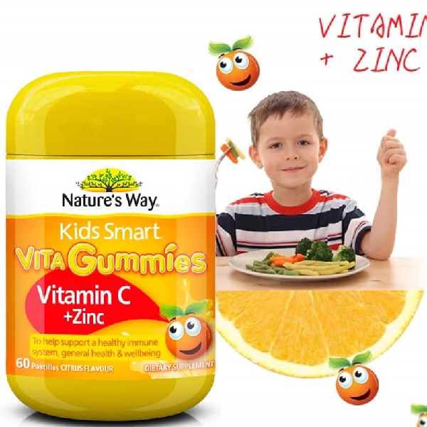 Vita Gummies Vitamin C + Zinc - Kẹo bổ sung Kẽm, Vitamin C cho bé từ 4 tuổi