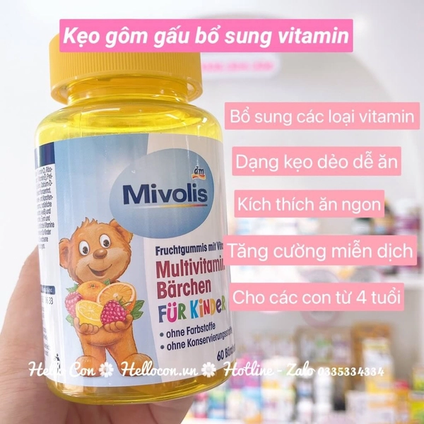 Kẹo gấu Đức Mivolis Multivitamin