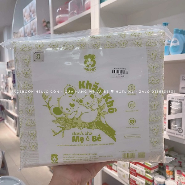 Khăn khô Mipbi 600g, 900g và 400g