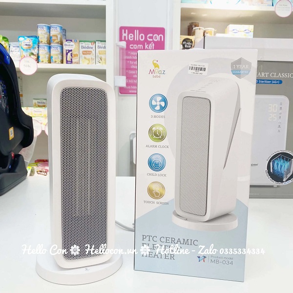 Máy sưởi gốm - Quạt sưởi gốm Moaz BeBe MB034