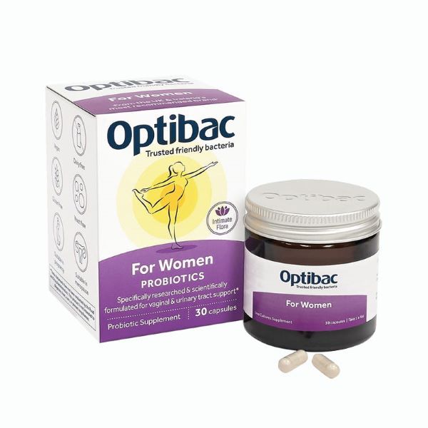 Men vi sinh Optibac tím Probiotics cho phụ nữ của Anh
