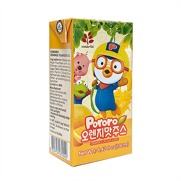 Nước trái cây Pororo Wondertok cho bé 1 tuổi 190ml