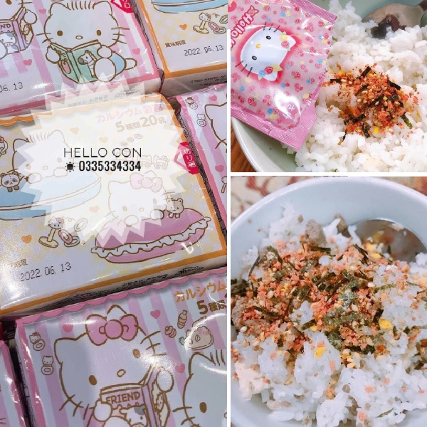 Gia vị rắc cơm Hello Kitty cho bé 9 tháng 48g