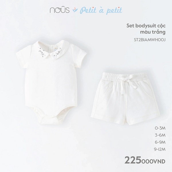 Set bodysuit cộc Nous