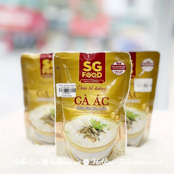 Cháo tươi SG Food cho bé ăn dặm