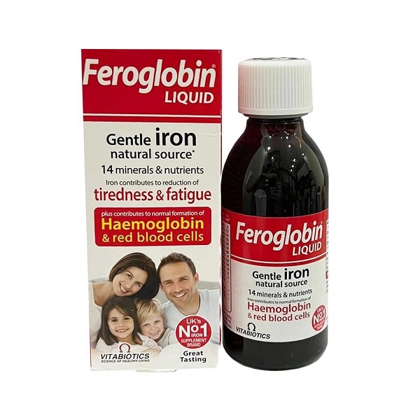 Siro sắt hữu cơ Feroglobin Liquid cho trẻ từ 1 tuổi 200ml