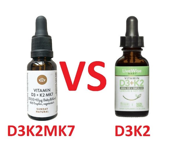 So sánh D3K2 và D3K2MK7 chi tiết