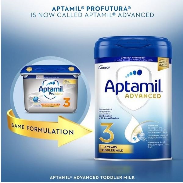 Bảng thành phần sữa Aptamil Anh (Aptamil Advanced) mẫu mới