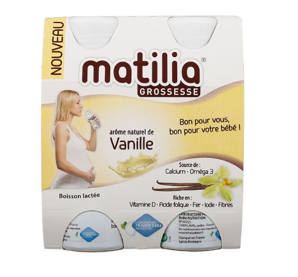 Sữa bà bầu Matilia 200ml 4h/vỉ (4 vị Socola, Dâu, Vani, Chuối)
