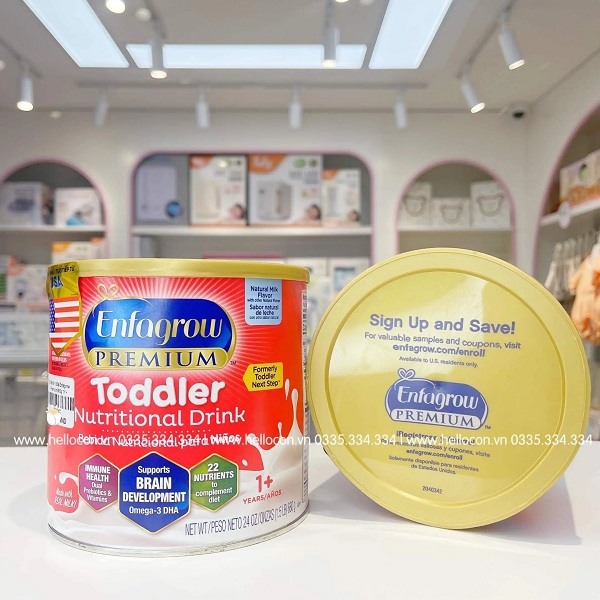 Sữa Enfagrow Mỹ Premium Toddler Nutritional Drink cho bé từ 1 tuổi (680g, 907g)