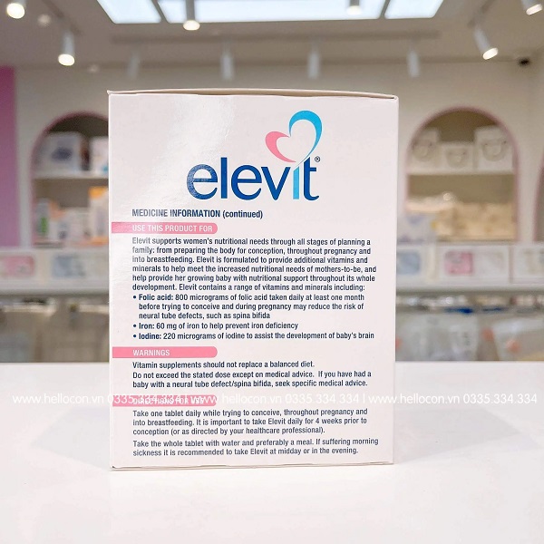 Elevit Bầu Chính Hãng Úc - Vitamin Bà Bầu 100 Viên