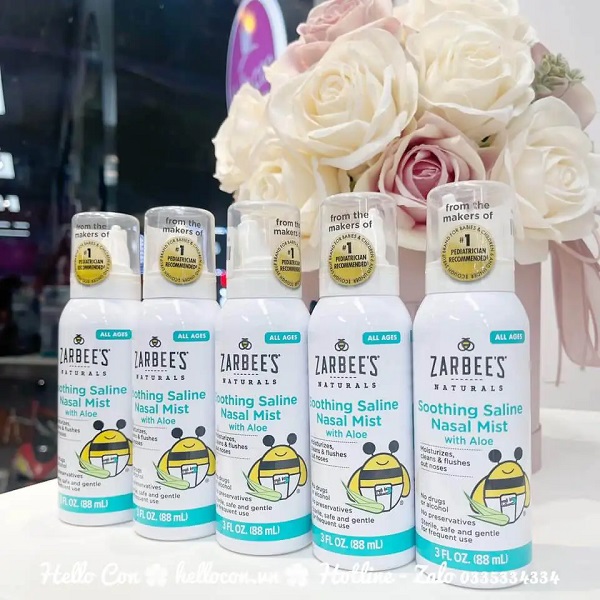 Xịt mũi Zarbees 88ml lô hội cho trẻ từ sơ sinh