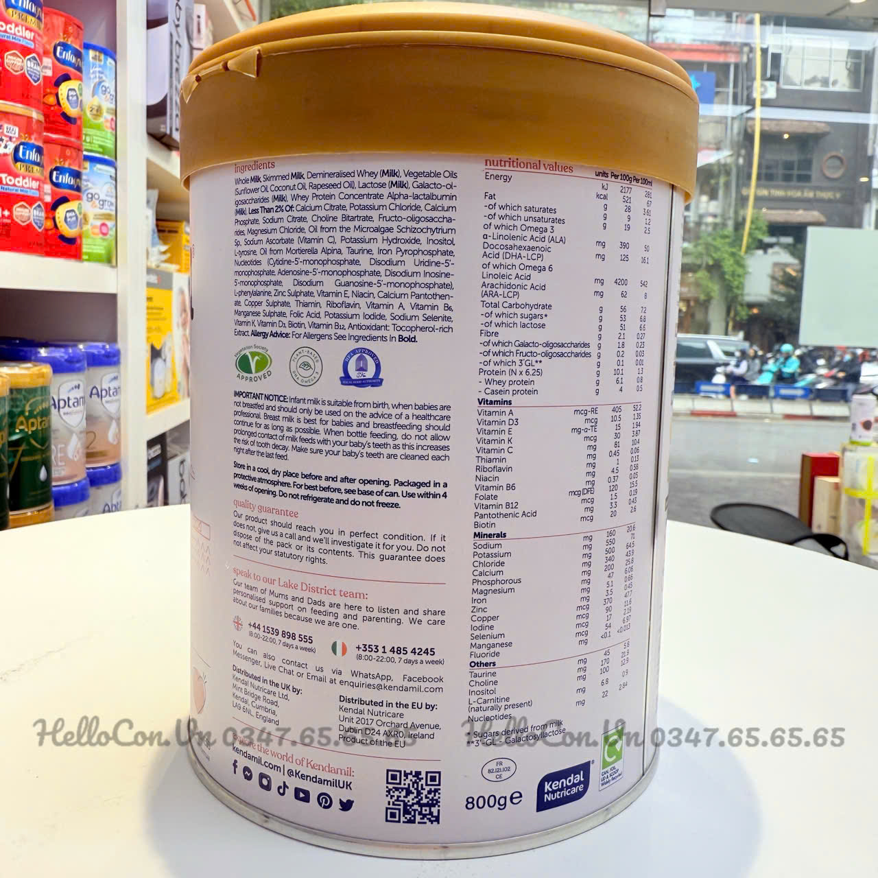 Giá trị dinh dưỡng của sữa Kendamil Classis 1