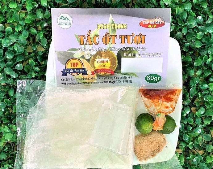 Thành Phần Có Trong Món Bánh Tráng Tắc Ớt Tươi