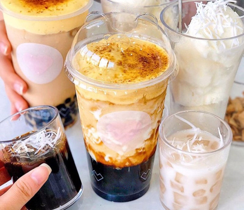 Trà sữa matcha kem trứng nướng