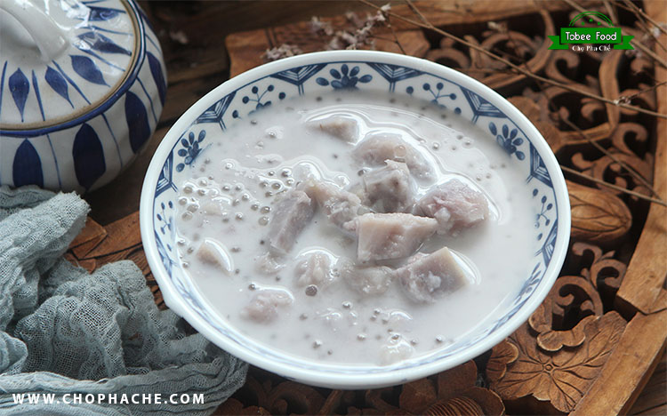 cách làm chè khoai môn với bột báng