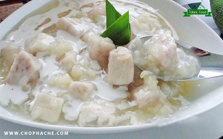 cách nâu chè khoai môn với gạo nếp